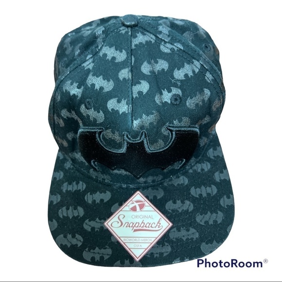 Bioworld Batman All Over Graphic Snapback Black Hat NWOT - Picture 1 of 5